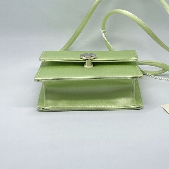 BVLGARI Light Green Satin Mini Shoulder Bag - Picture 5 of 12
